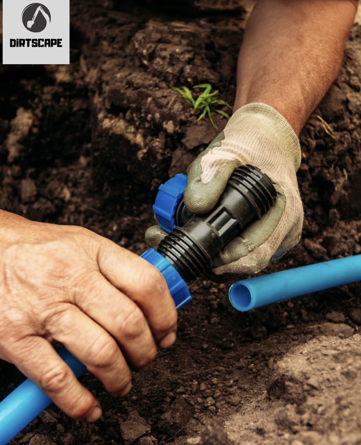 Irrigation system integrated with hardscaping